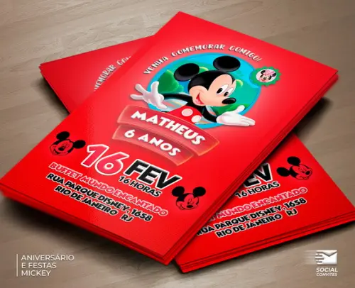 Convite Digital Mickey