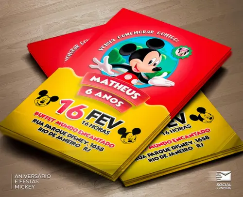 Convite Digital Mickey