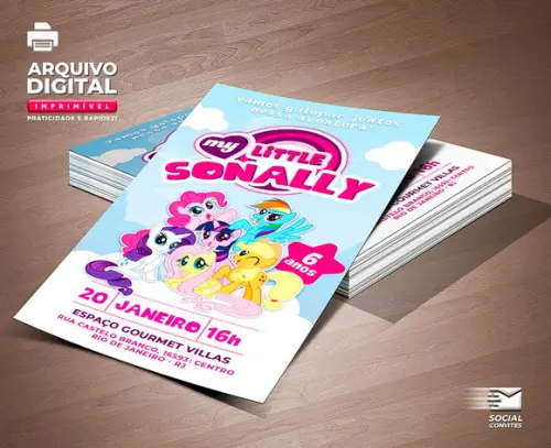 Convite Digital My Little Pony