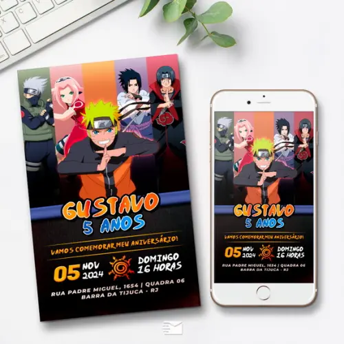 Convite Digital Naruto