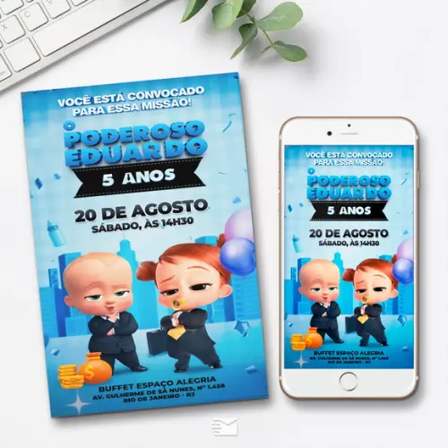 Convite Digital o Poderoso Chefinho