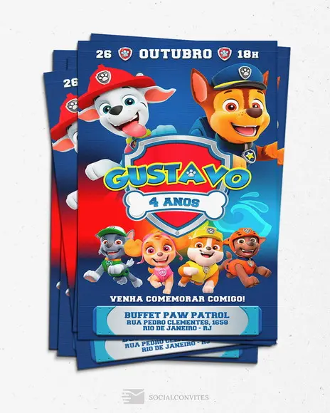 Convite Digital Patrulha Canina