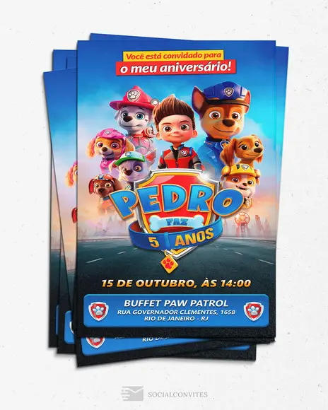 Convite Digital Patrulha Canina