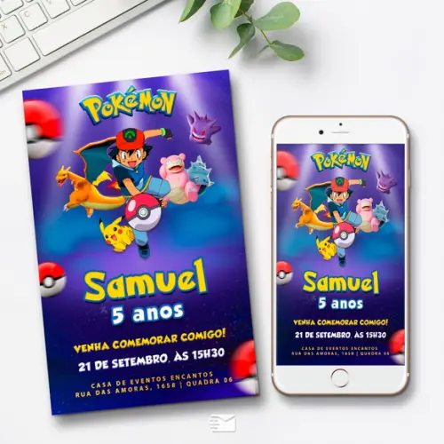 Convite Digital Pokémon