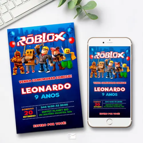 Convite Digital Roblox