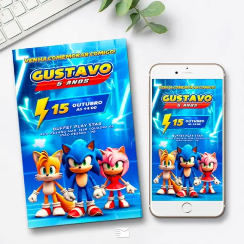 Convite Digital Sonic