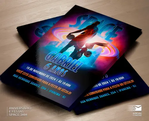 Convite Digital Space Jam