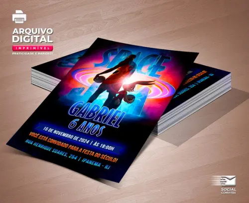 Convite Digital Space Jam