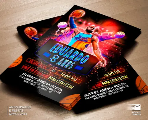Convite Digital Space Jam