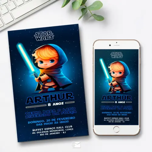 Convite Digital Star Wars