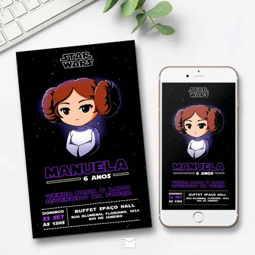 Convite Digital Star Wars