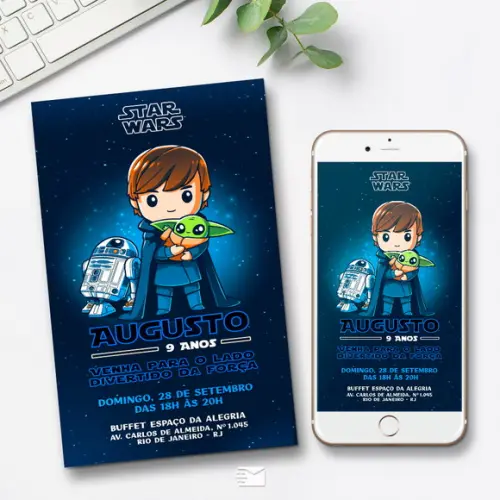 Convite Digital Star Wars