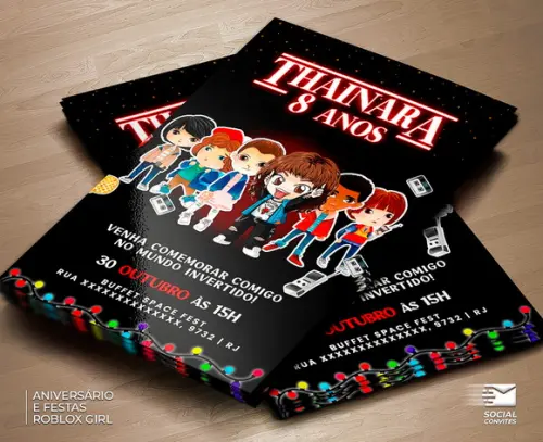 Convite Digital Stranger Things