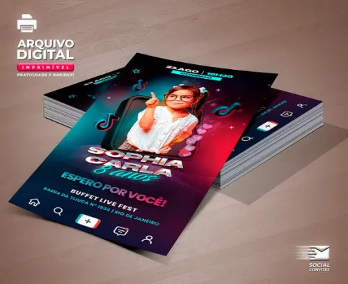 Convite Digital Tiktok - Com Foto