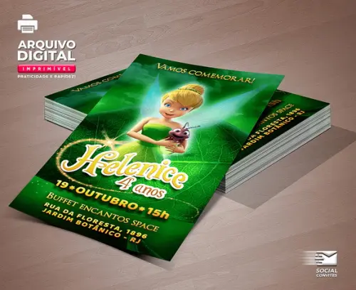 Convite Digital Tinker Bell