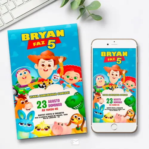 Convite Digital Toy Story