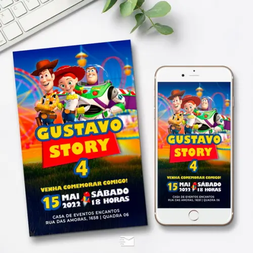 Convite Digital Toy Story