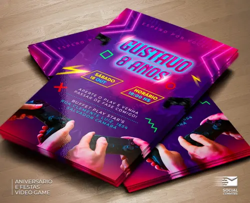 Convite Digital Vídeo Game