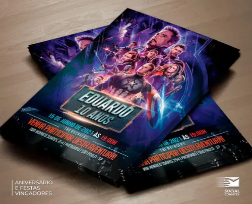 Convite Digital Vingadores