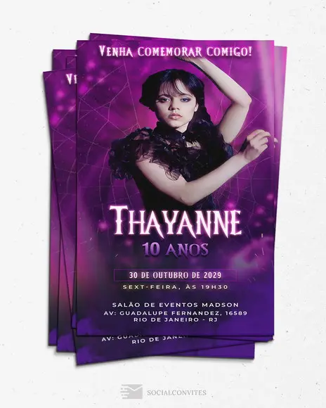 Convite Digital Wandinha Addams