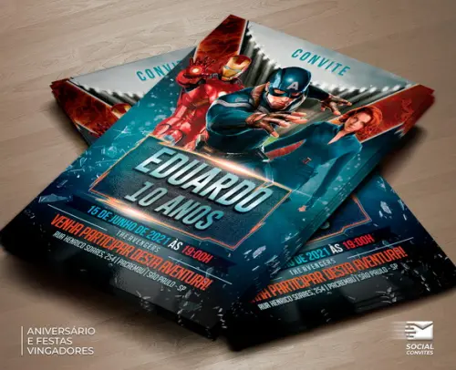 Convite Digital Vingadores