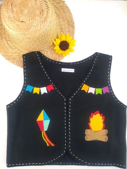 Colete Festa Junina Infantil Tamanho P