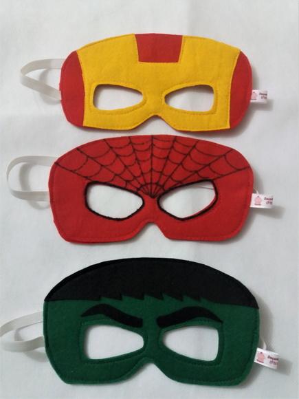 Kit 30 Máscaras Vingadores e Outros Super Heróis em Feltro