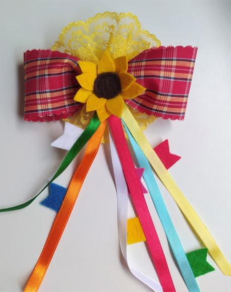 Par de Laço Enfeite de Cabelo Festa Junina