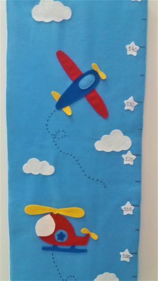 Régua de Crescimento Infantil Aviões