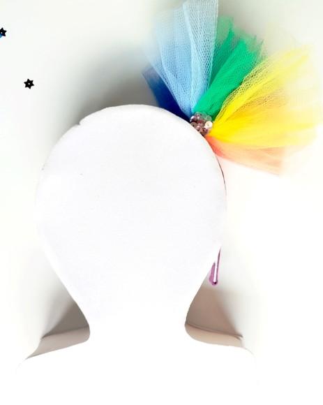 Tiara Carnaval Pom Pom Arco Íris