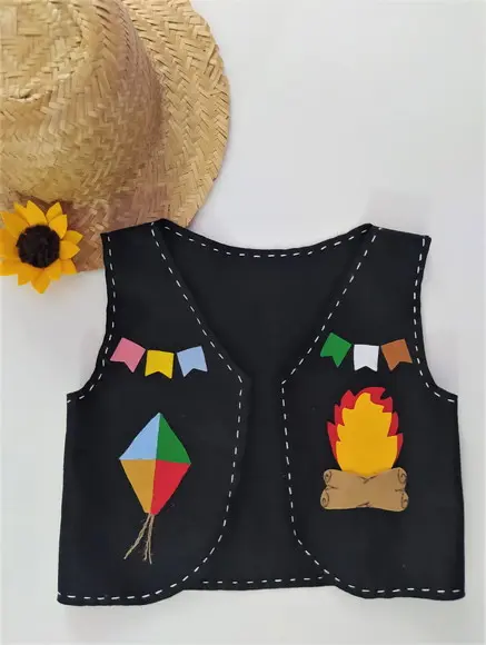 Colete Festa Junina Infantil Tamanho G