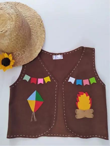 Colete Festa Junina Infantil Tamanho G