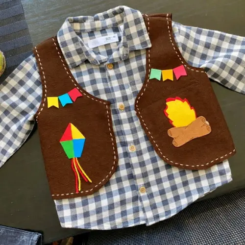 Colete Festa Junina Infantil Tamanho P