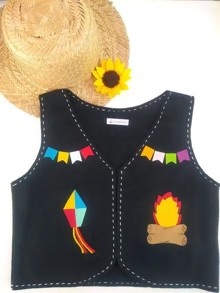 Colete Festa Junina Infantil Tamanho P