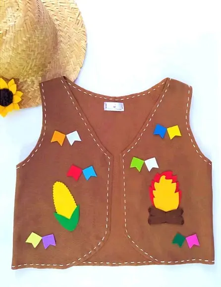 Colete Festa Junina Infantil Tamanho P
