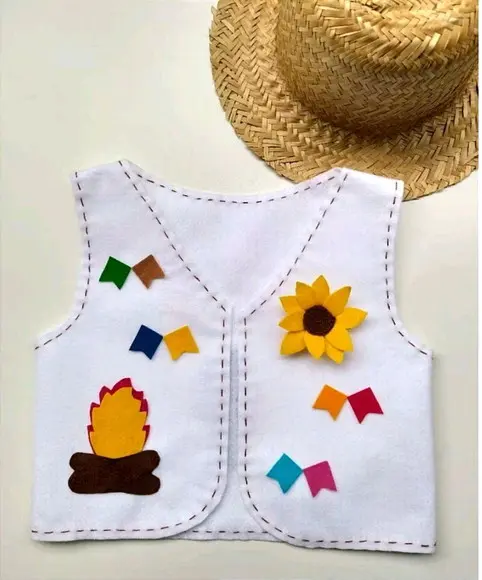 Colete Festa Junina Infantil Tamanho P