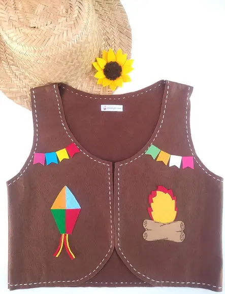 Colete Festa Junina Infantil Tamanho P