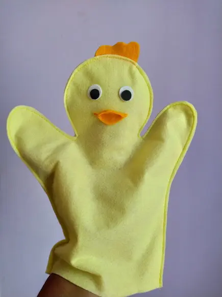 Fantoches em Feltro Porco e Pintinho