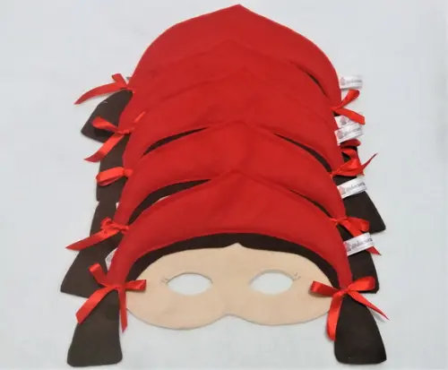 Kit 30 Máscaras Chapeuzinho Vermelho ou Lobo Mau