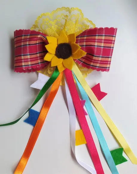 Par de Laço Enfeite de Cabelo Festa Junina