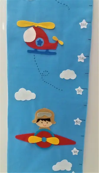 Régua de Crescimento Infantil Aviões