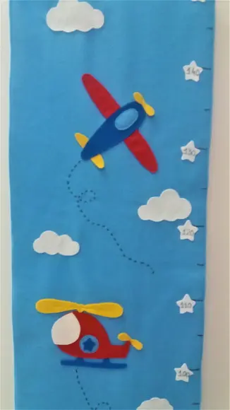 Régua de Crescimento Infantil Aviões