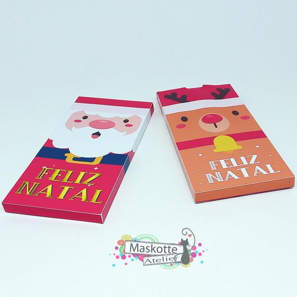 Caixa para Barra de Chocolate Natal