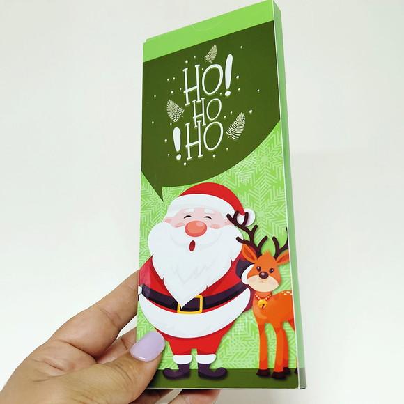 Caixa para Barra de Chocolate Papai Noel