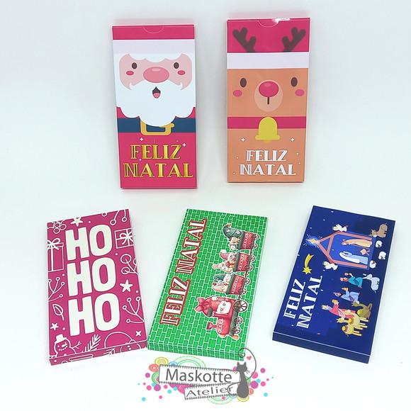Caixa para Barra de Chocolate Natal