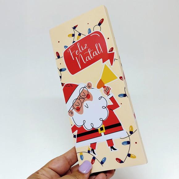 Caixa para Barra de Chocolate Papai Noel