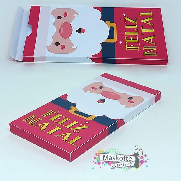 Caixa para Barra de Chocolate Papai Noel