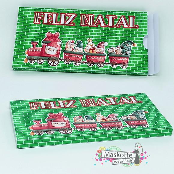 Caixa para Barra de Chocolate Papai Noel
