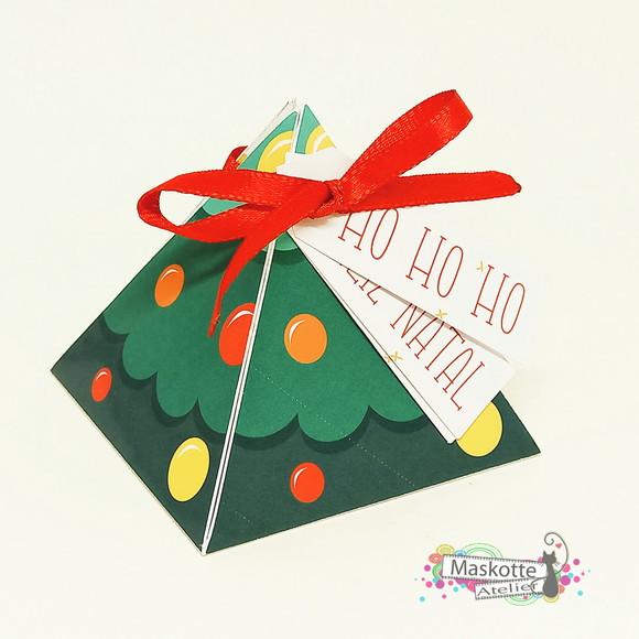 Caixa Pirâmide Árvore de Natal