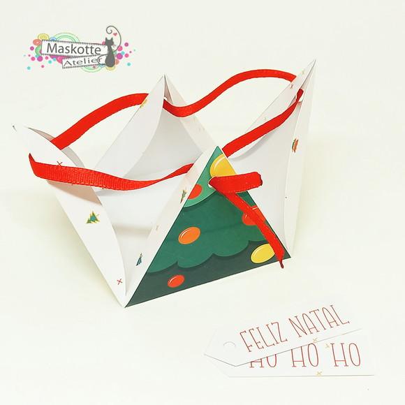 Caixa Pirâmide Árvore de Natal